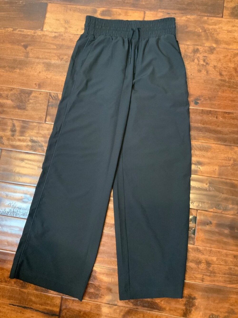 Spanx Black Wide Leg High Rise Athletic Pants, Size S